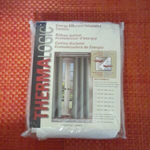 New One Pair White Thermalogic Curtains 80"L x63"W  New In Package‎